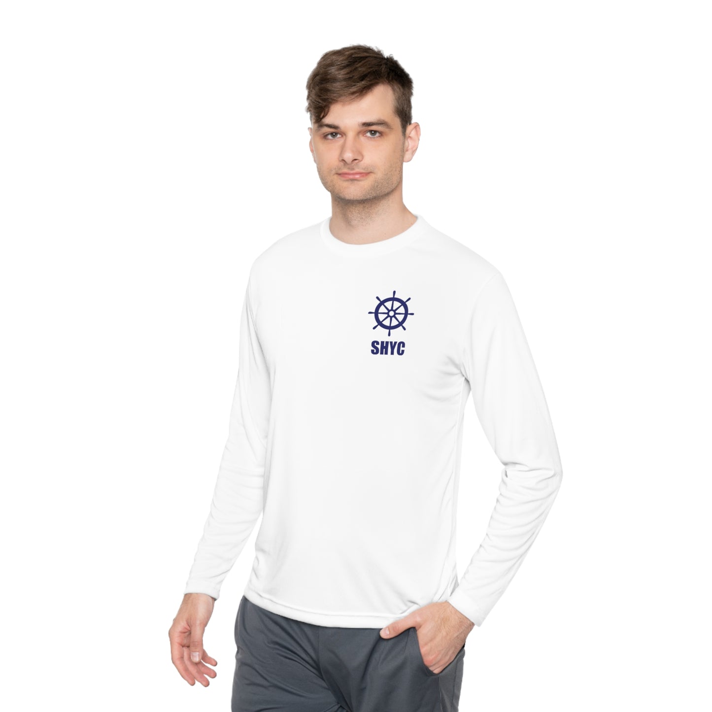 SHYC Unisex Lightweight Long Sleeve American Flag Tee