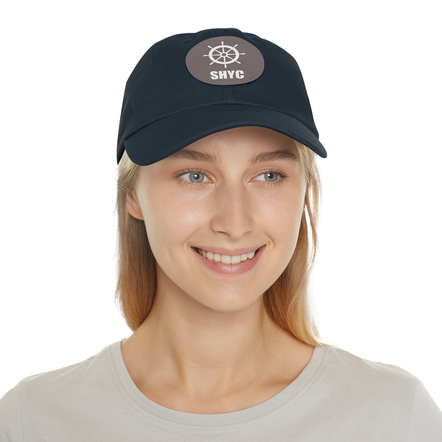 SHYC Dad Hat with Leather Patch (Round)