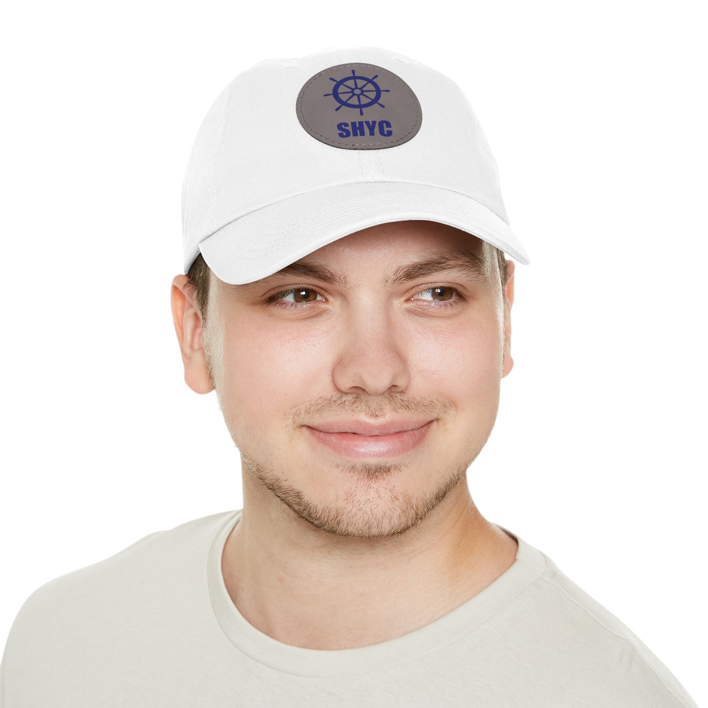 SHYC Dad Hat with Leather Patch (Round)