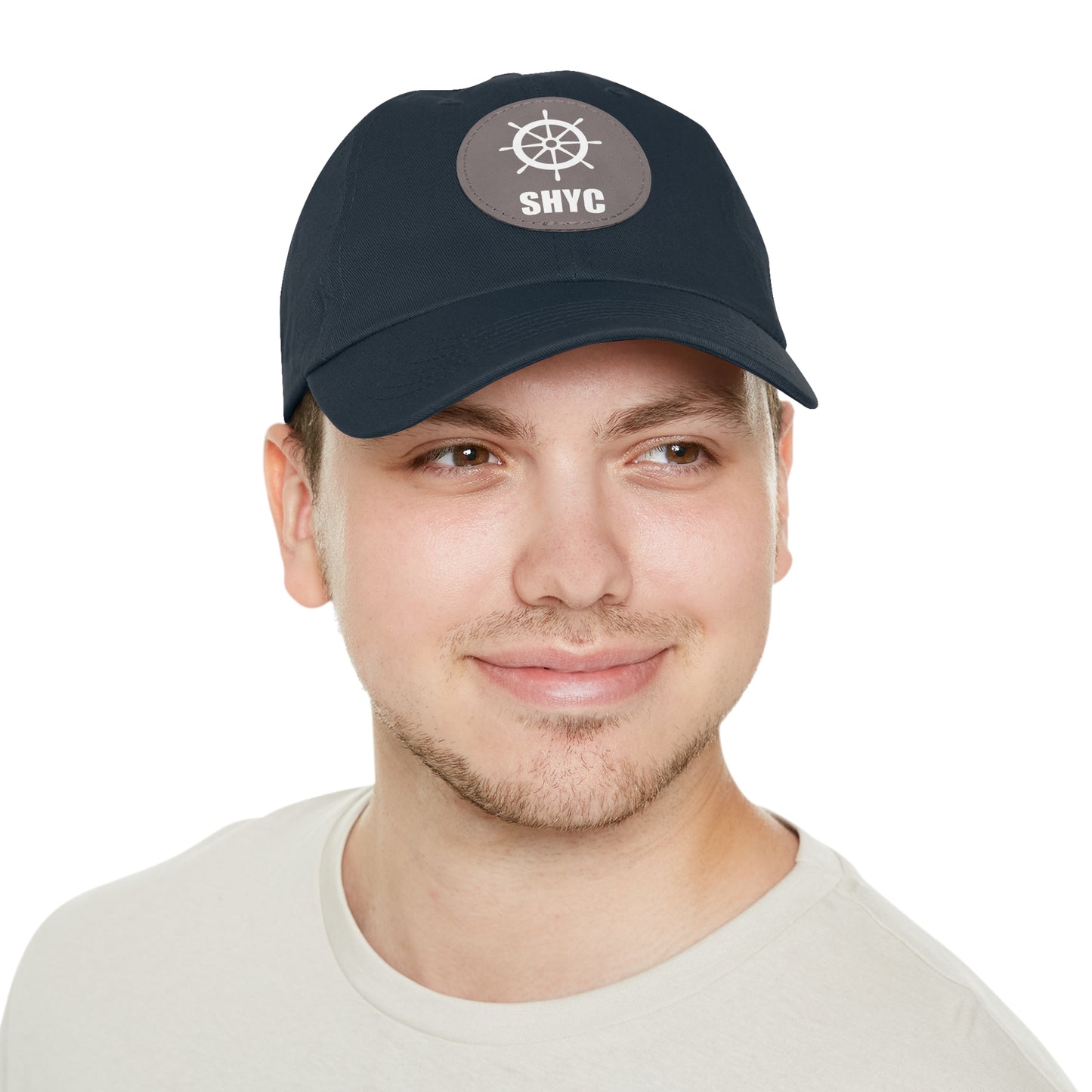 SHYC Dad Hat with Leather Patch (Round)