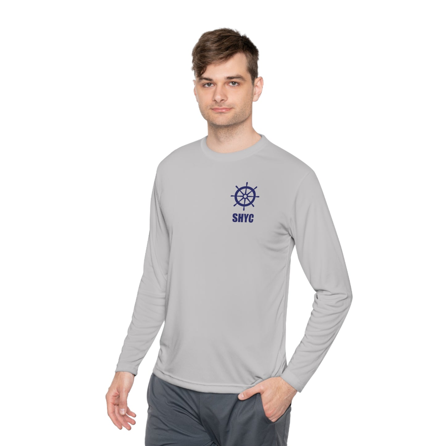 SHYC Unisex Lightweight Long Sleeve American Flag Tee